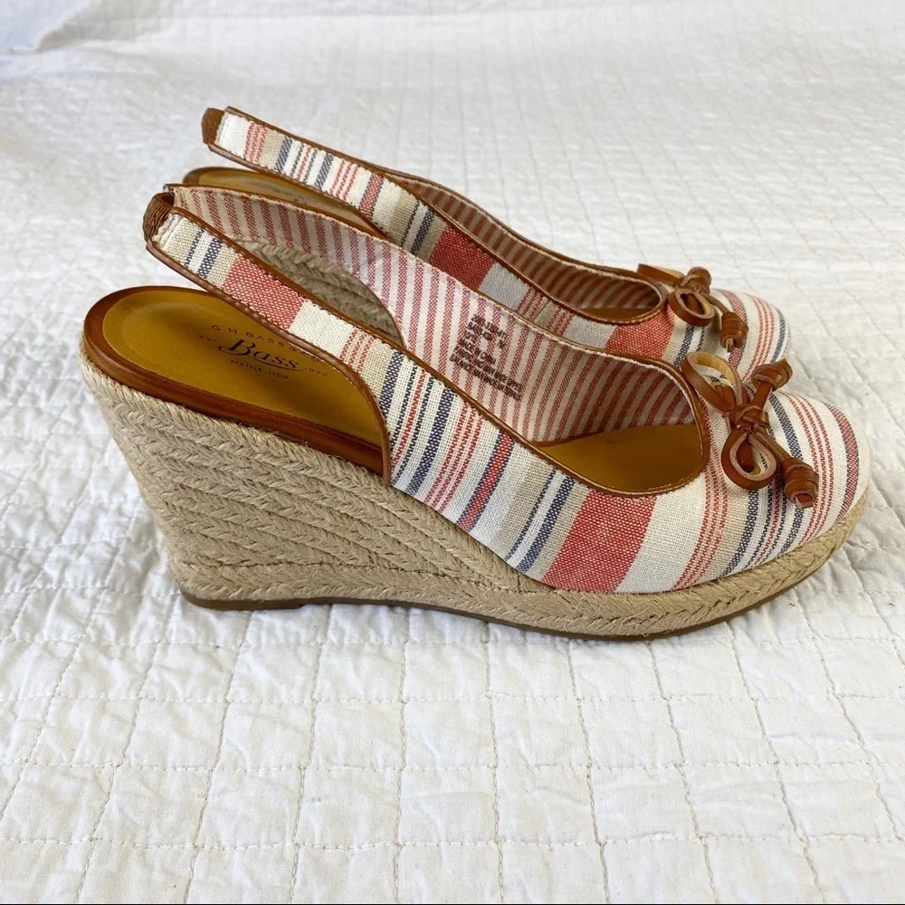 G. H. BASS & CO. Kim Fabric Wedge Slingback Sandal